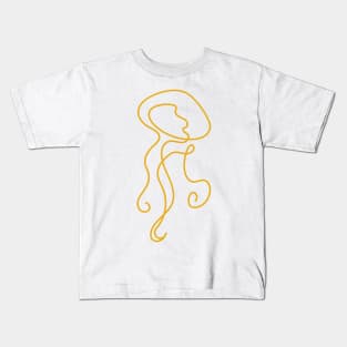 Gold Jellyfish Kids T-Shirt